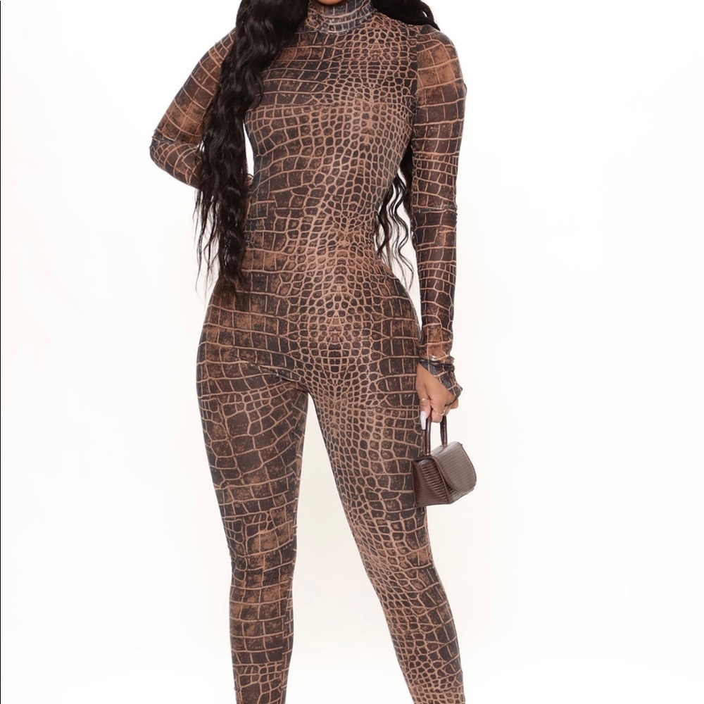 Snake Print Jumpsuit